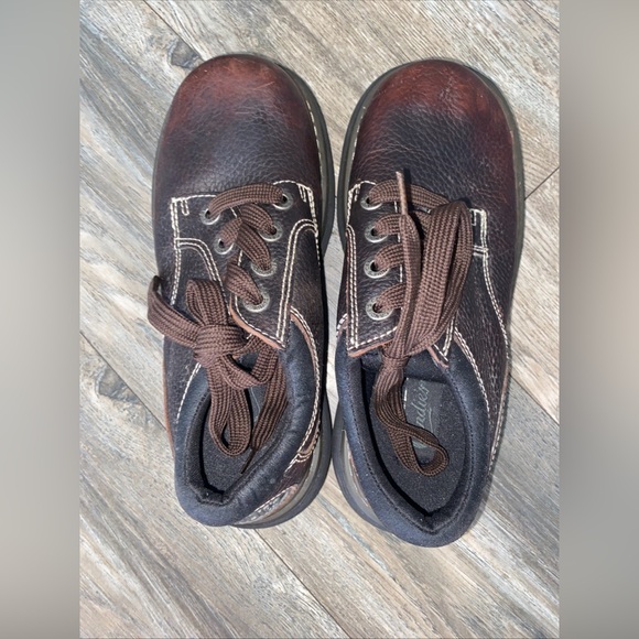 Y2K Candies Chunky Brown Leather Shoes Womens 8.5 90’s Y2K Vtg Grunge Like Docs - Picture 8 of 12